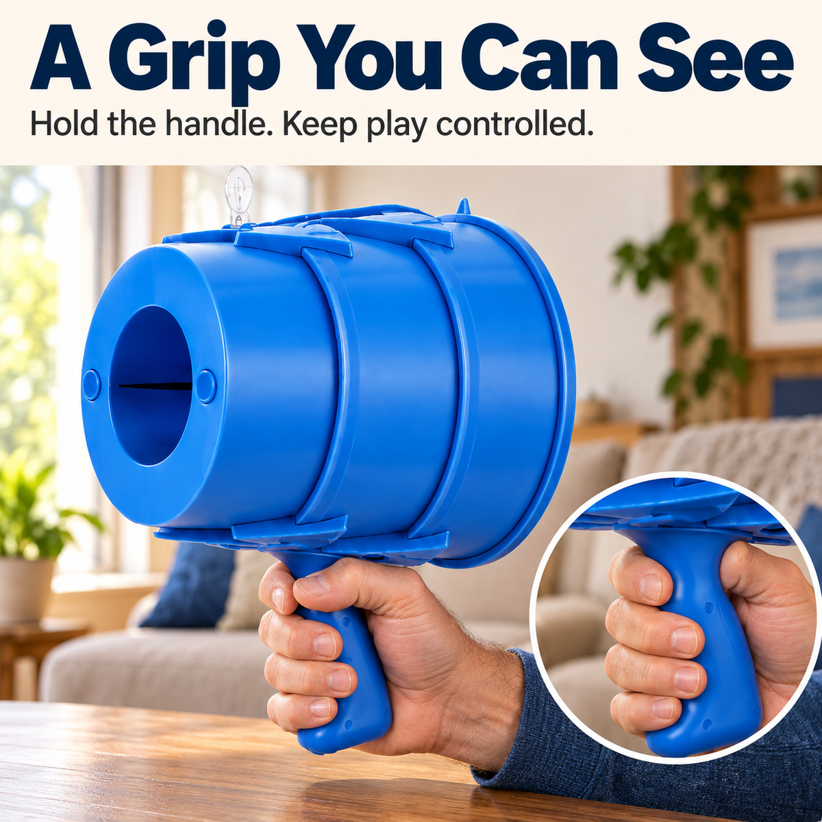 💨 Manual Air Vortex Blaster Toy – Battery-Free Fun for Game Nights & Backyard Play