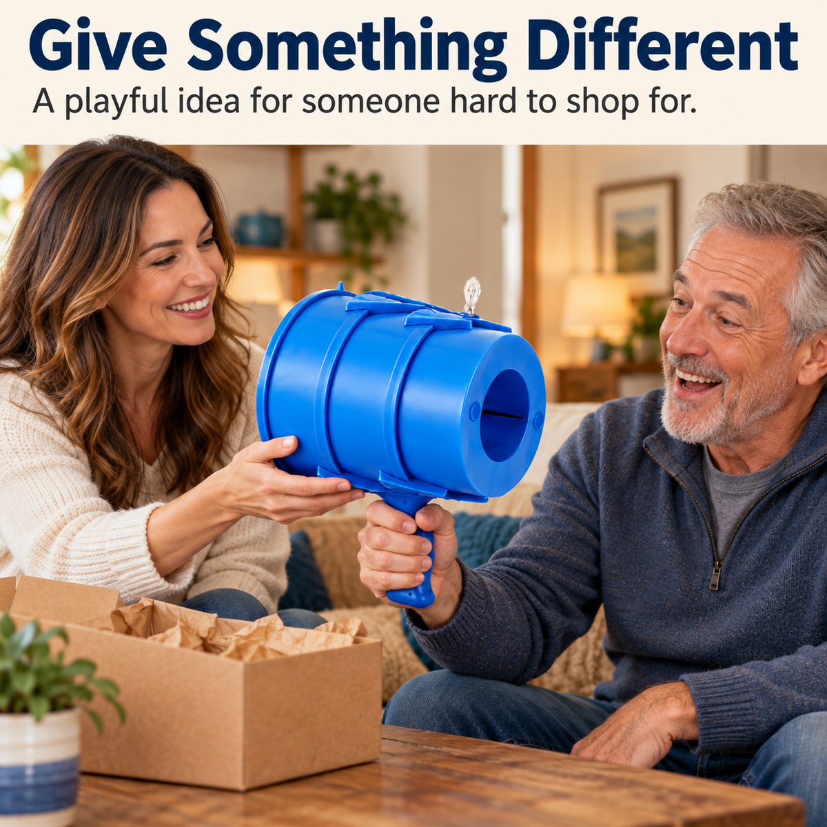 💨 Manual Air Vortex Blaster Toy – Battery-Free Fun for Game Nights & Backyard Play