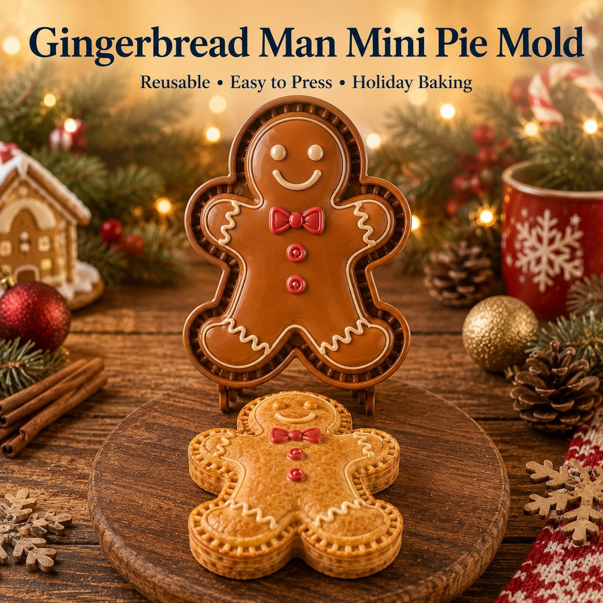 🎄 16-Design Christmas Mini Pie Mold Collection | Reusable Embossed Molds for Shaping Detailed Santa, Snowman, Reindeer, Tree & Holiday Pies 🥧✨
