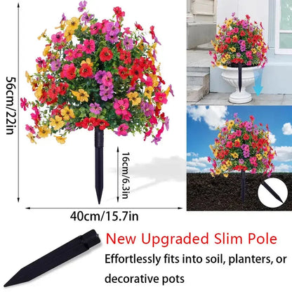 Artificial Eucalyptus and Violet Ground-Insert Floral Decoration