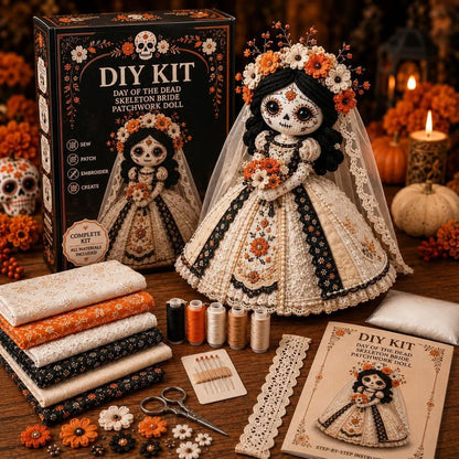 🖤 DIY Day of the Dead Patchwork Doll Kit