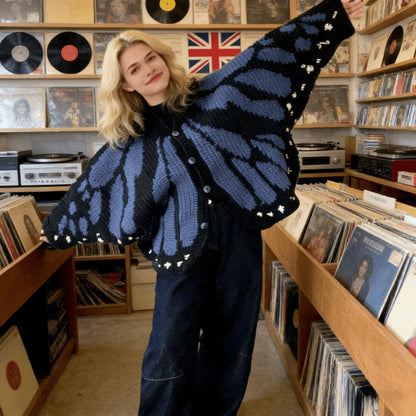🔥 HOT SALE 49% OFF🔥Monarch Butterfly Cardigan – Handcrafted Statement Piece 🦋