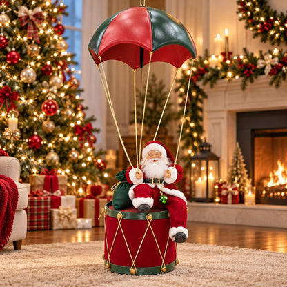 🎅 Lighted Musical Hanging Santa | Collapsible Christmas Décor