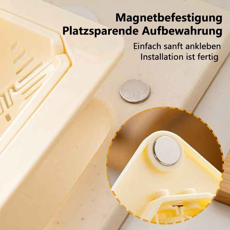 🧲✨ Magnetic Triangle Drain Basket | Multi-Function Sink Organizer & Food Strainer