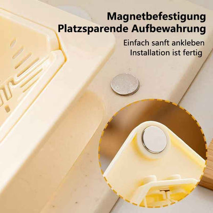 🧲✨ Magnetic Triangle Drain Basket | Multi-Function Sink Organizer & Food Strainer