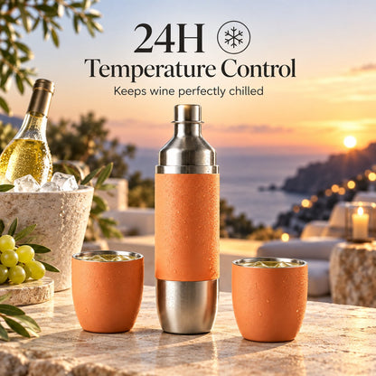 All-in-One Portable Wine Flask & Tumbler Set 🍷✨