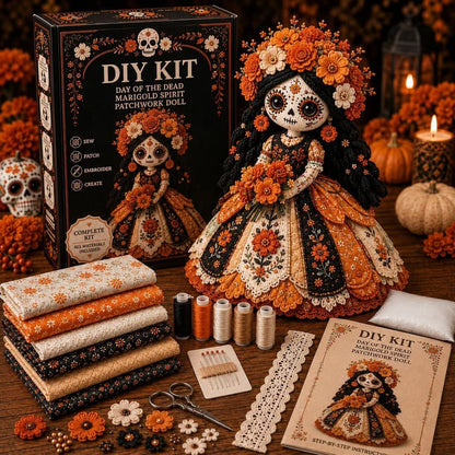 🖤 DIY Day of the Dead Patchwork Doll Kit