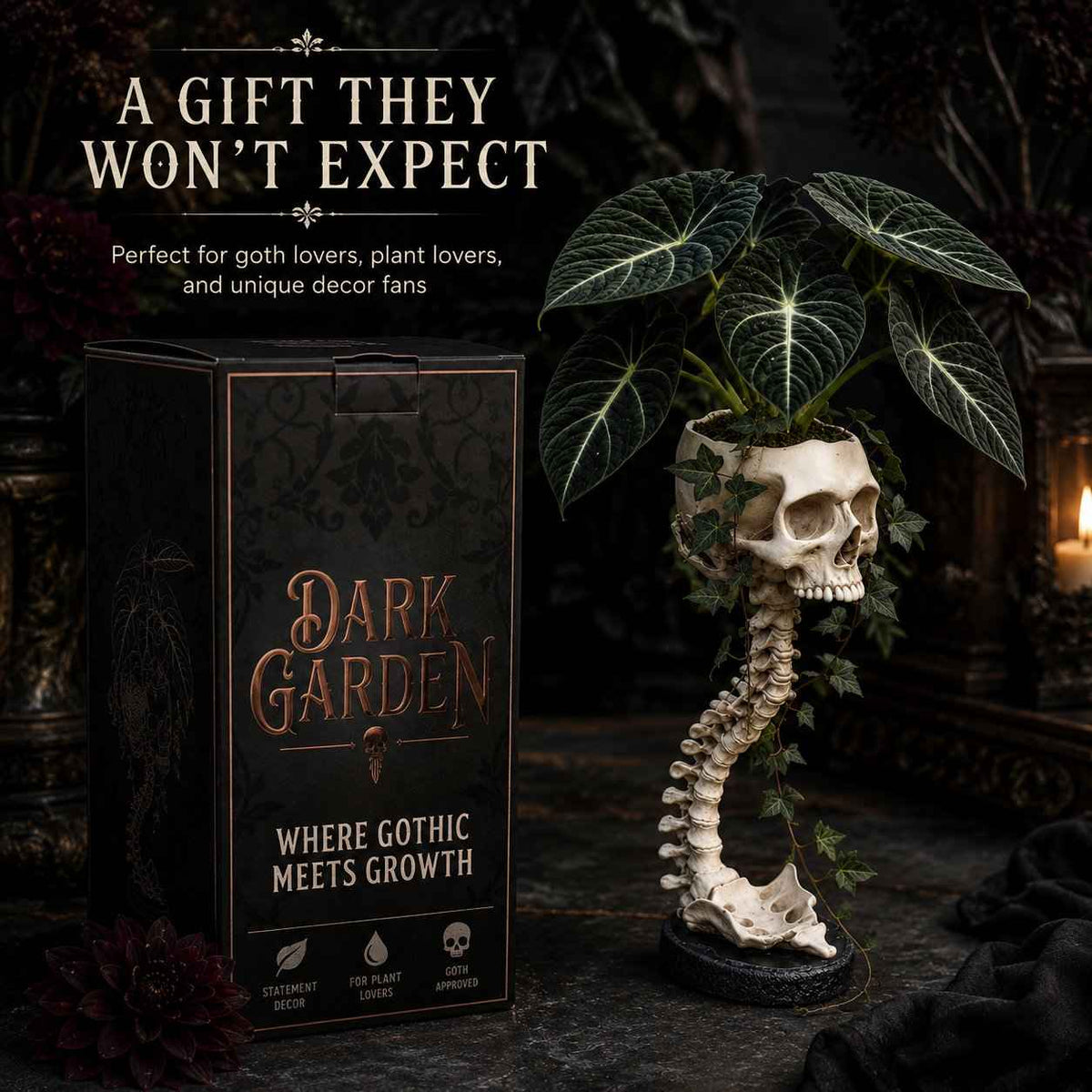 💥 Flash Sale 50% OFF 💀 Skull Planter 🪴 Bold Decor for Plant Lovers