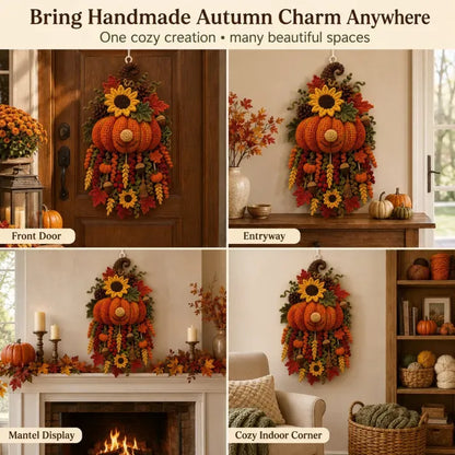 🔥LAST DAY 49% OFF - 🧶 DIY Seasonal 3D Crochet Door Hanger Kit Collection | Coordinated Yarn, Filling, Accessories & Step-by-Step Instructions Included 💕