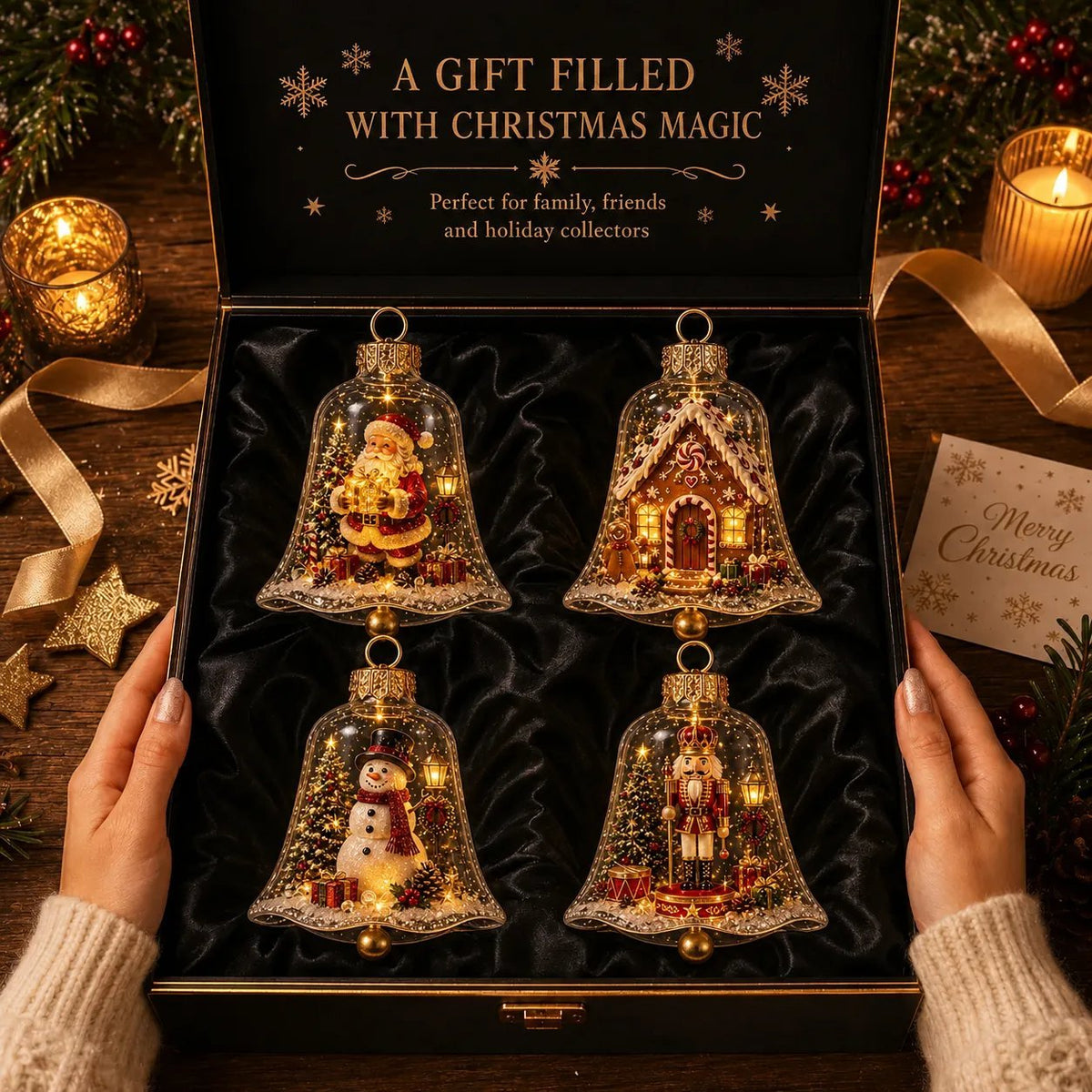⭐Limited time49% OFF -✨🎄 Glowing Christmas Story Ornament – Light-Up Mini Holiday Scene