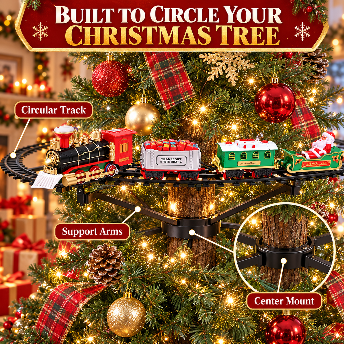 🎄🚂 Christmas Magic Express – Around-the-Tree Train Set