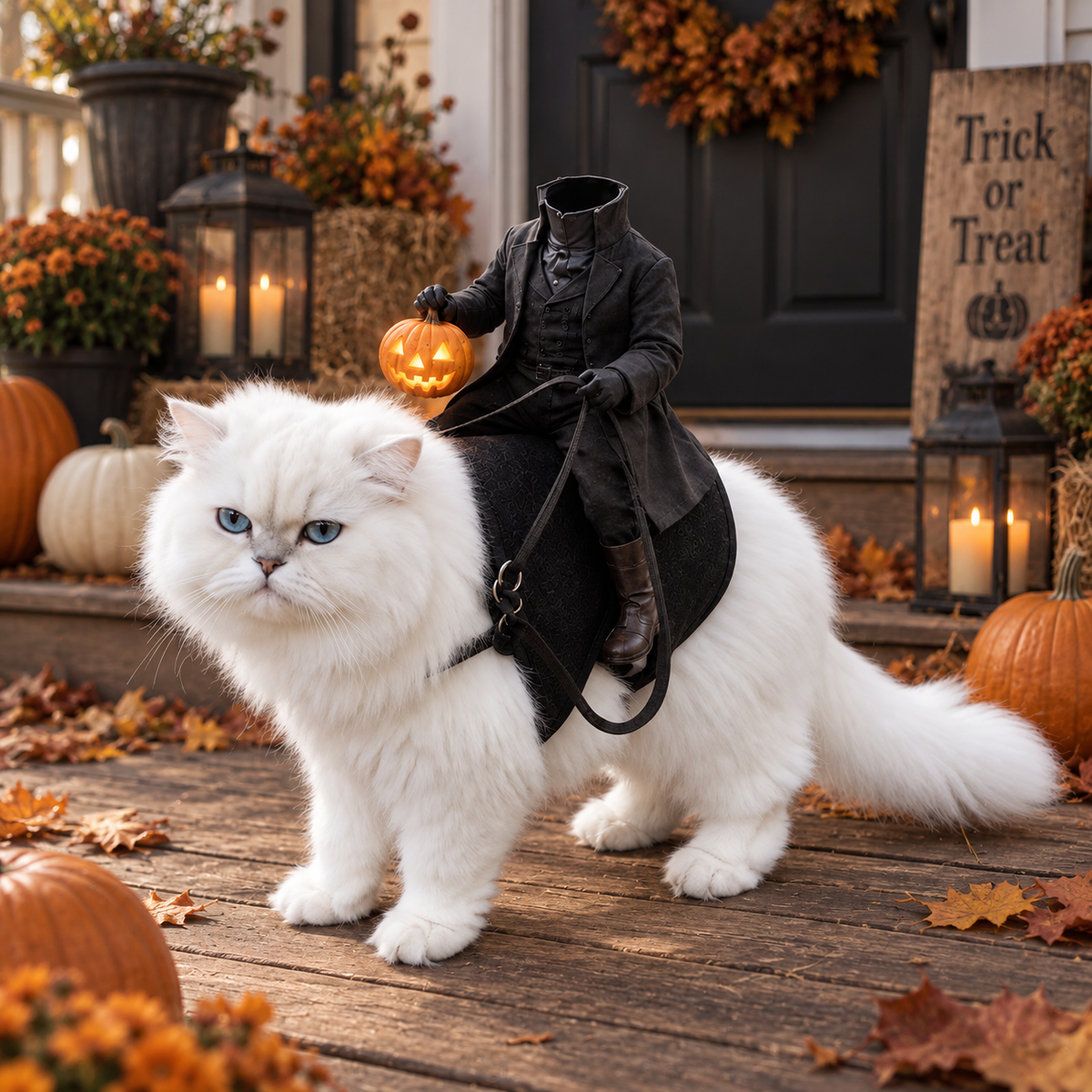 😺The Headless Horseman Rider™ Pet Costume🎃