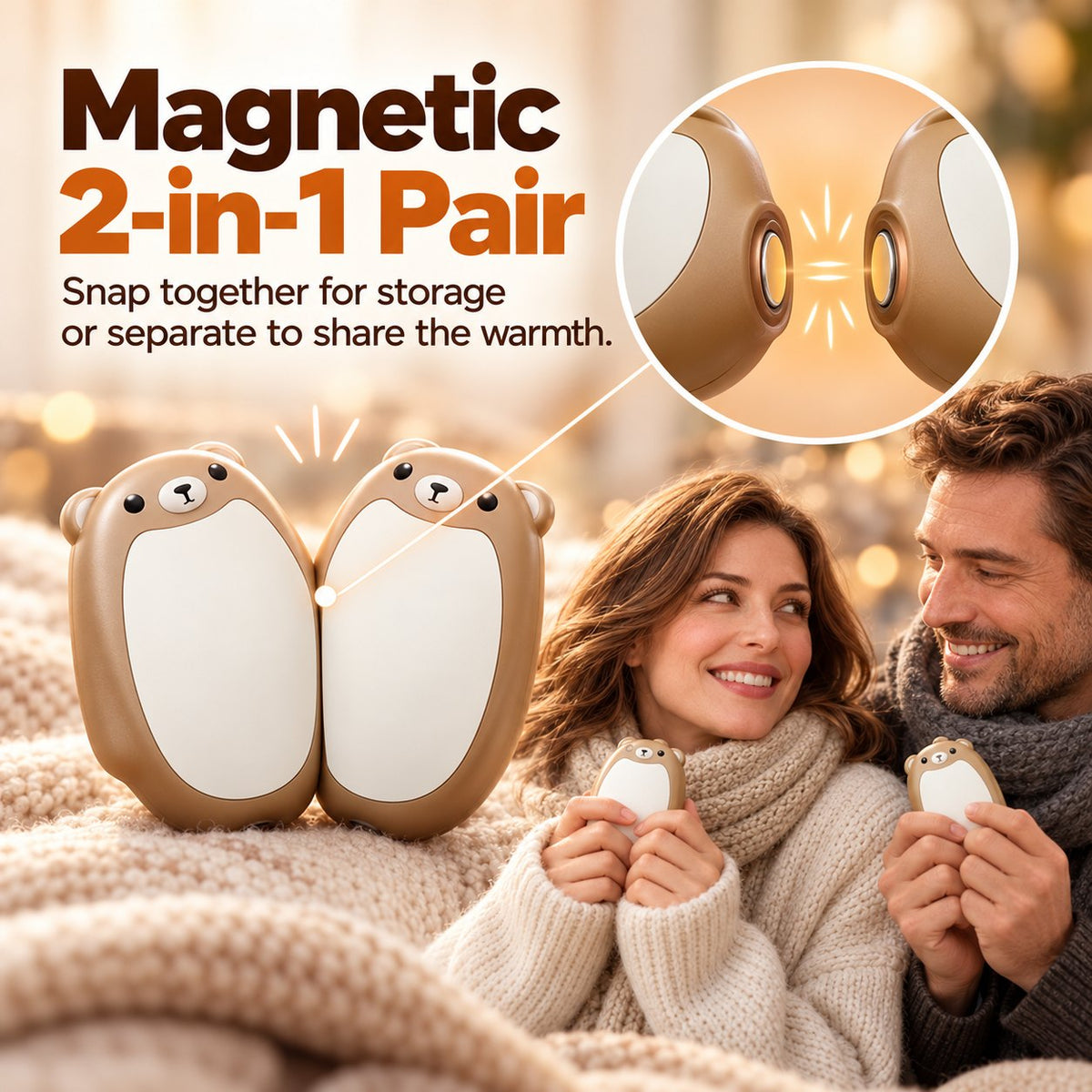Hand Warmers Rechargeable - Cute Bear Design