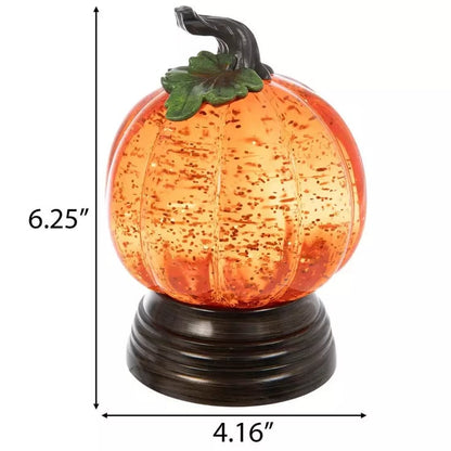🔥Last Day 49% OFF -🔥🎃Glitter Lighted Pumpkin Snow Globe