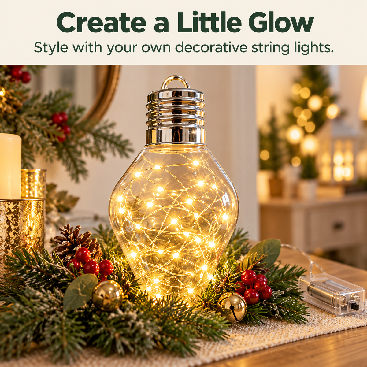 💡 DIY Christmas Bulb Gift Jar – Clear Fillable Ornament for Personalized Holiday Gifts