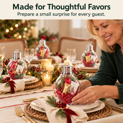 💡 DIY Christmas Bulb Gift Jar – Clear Fillable Ornament for Personalized Holiday Gifts