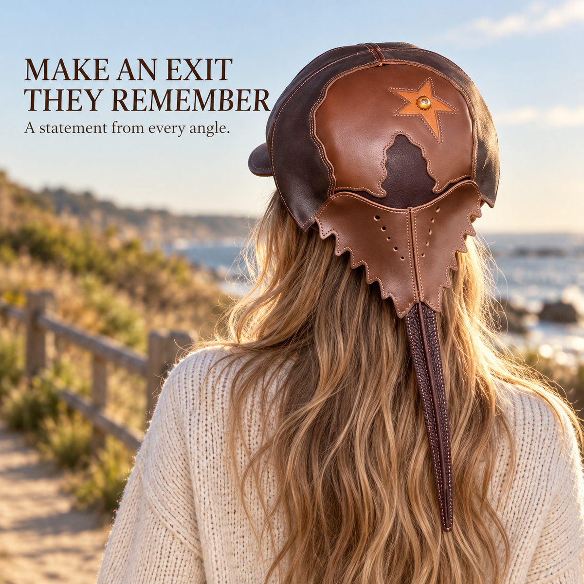 Horseshoe Crab Hat – Sculptural Statement Cap
