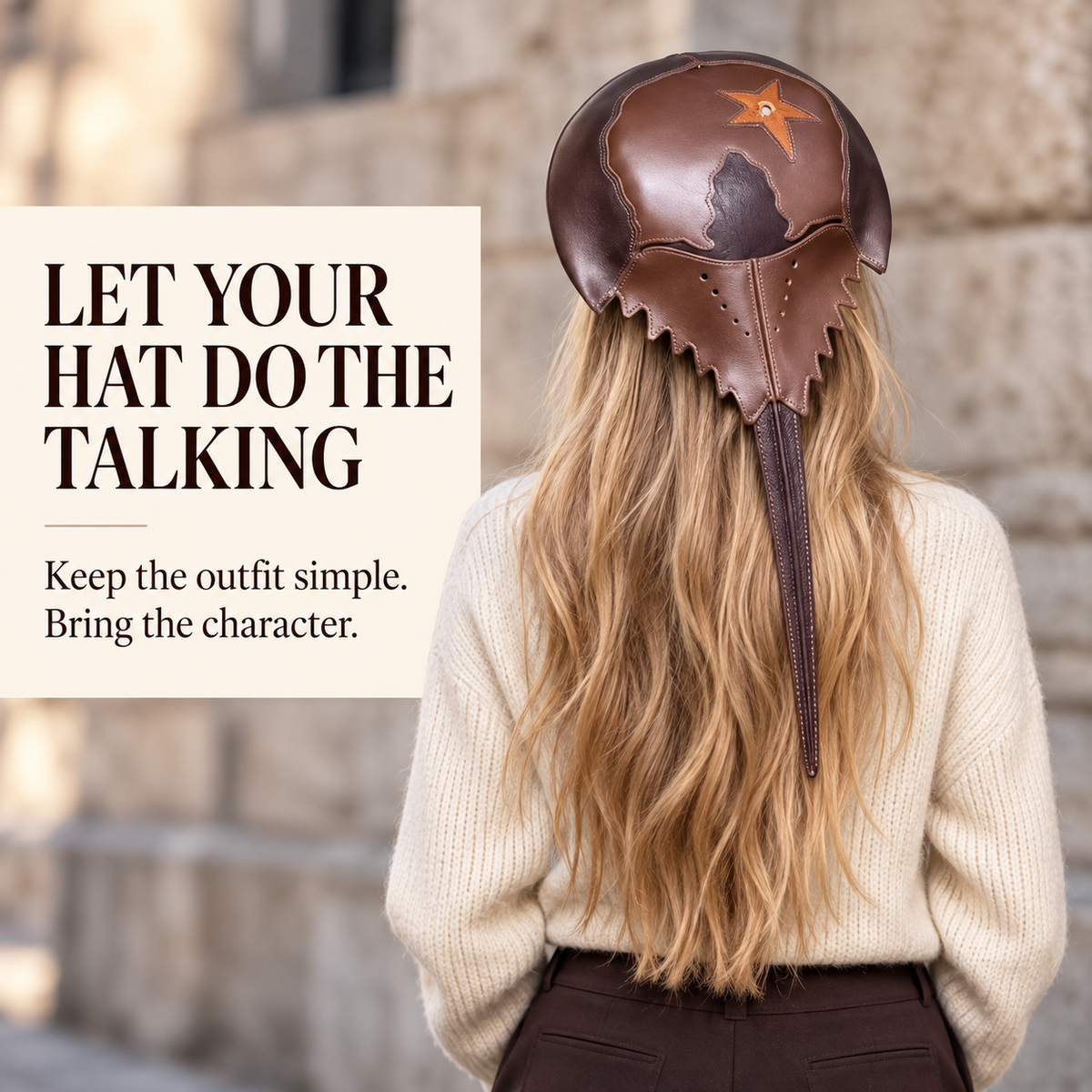 Horseshoe Crab Hat – Sculptural Statement Cap