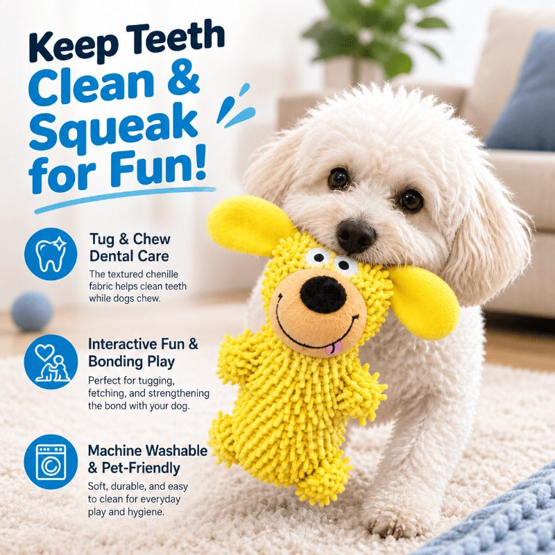 Squeaky Dog Plush Toy