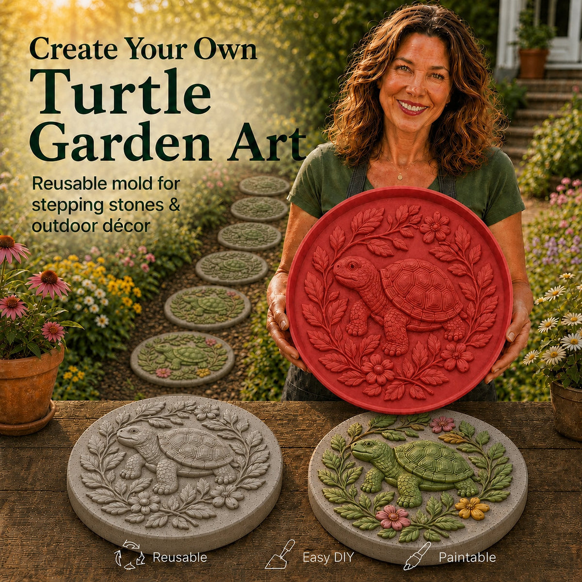 💥 LAST DAY 49% OFF - Reusable Animal-Themed Garden Art Mold – Bring Nature to Life in Your Garden