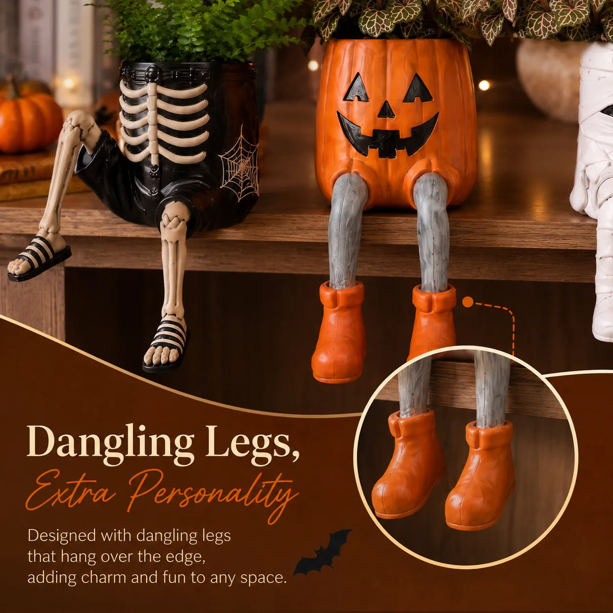 Halloween Planters with Legs