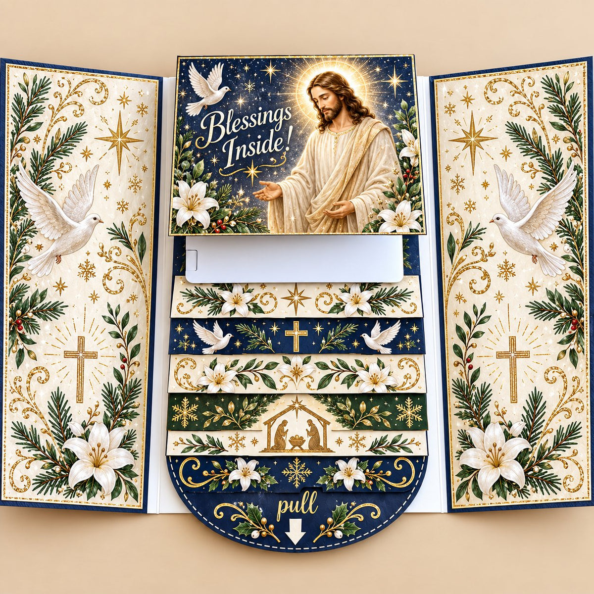 2026 New🎅🎁 Waterfall Christmas Gift Card Booklet 💳✨