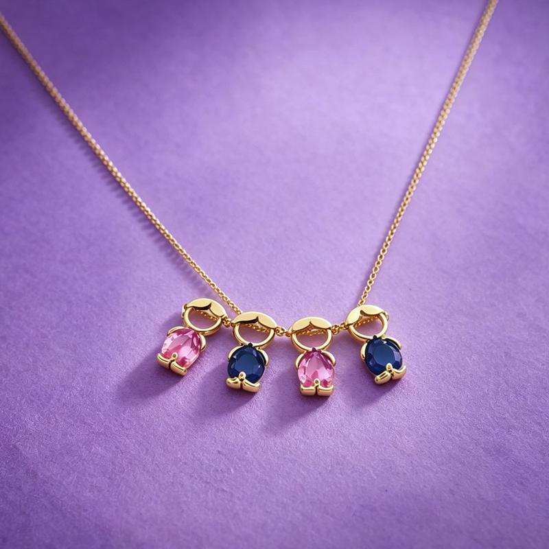 💖Children Birthstone Necklace Boy & Girl Charm Necklace