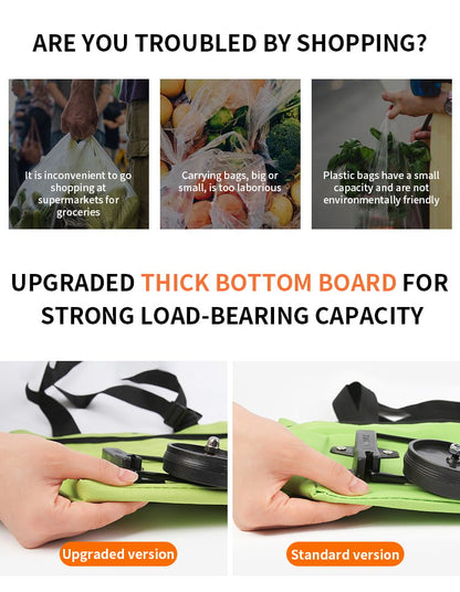 🔥 50% OFF|🛍️✨  3-in-1 Expandable Rolling Shopping Tote – 🛞Hidden Wheels & 44LB Capacity