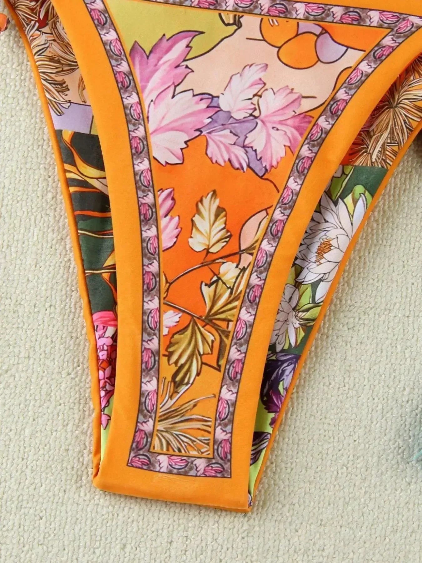 🔥Summer Hot Sale🌺👙 Boho Floral Bikini Set – Bold, Bright & Beach-Ready
