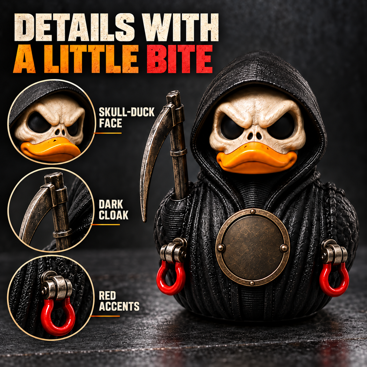 Car Halloween 85th Anniversary Grim Reaper Duck Acrylic Magnet