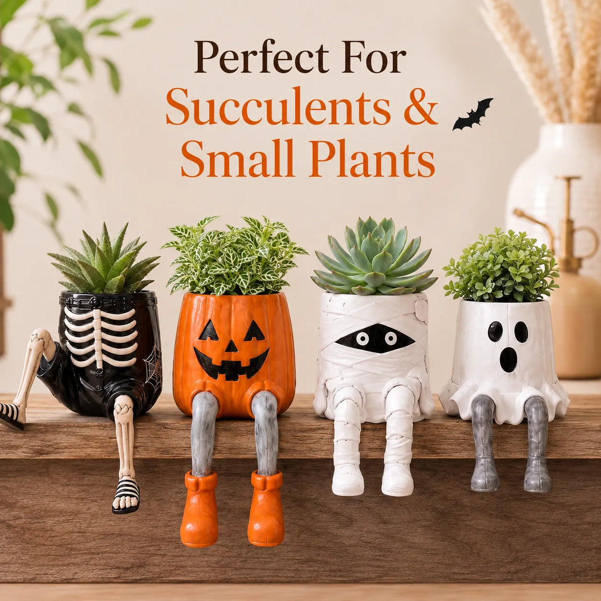 Halloween Planters with Legs