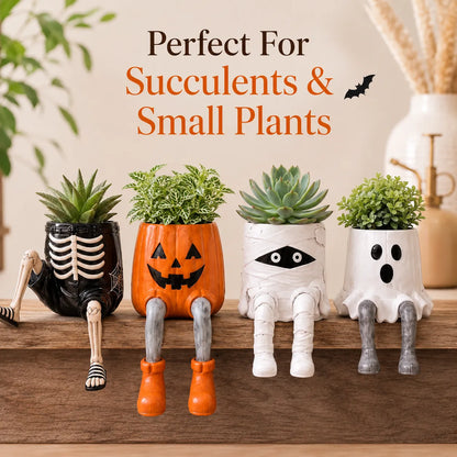 Halloween Planters with Legs