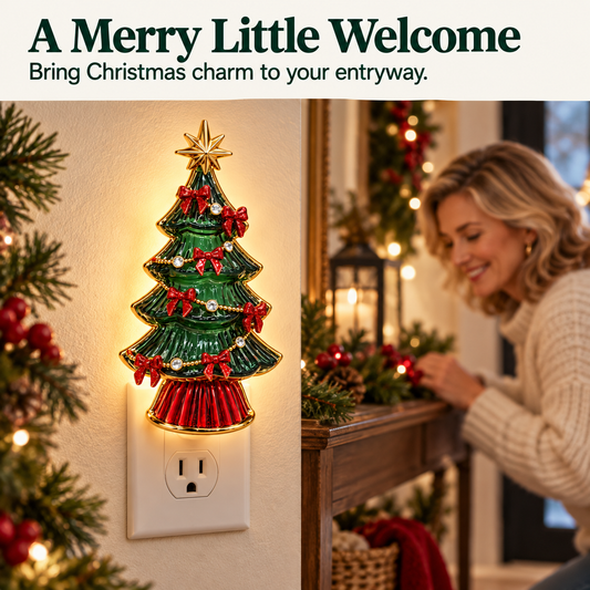 🎄 Christmas Plug-In Night Light – 4 Charming Holiday Designs ✨