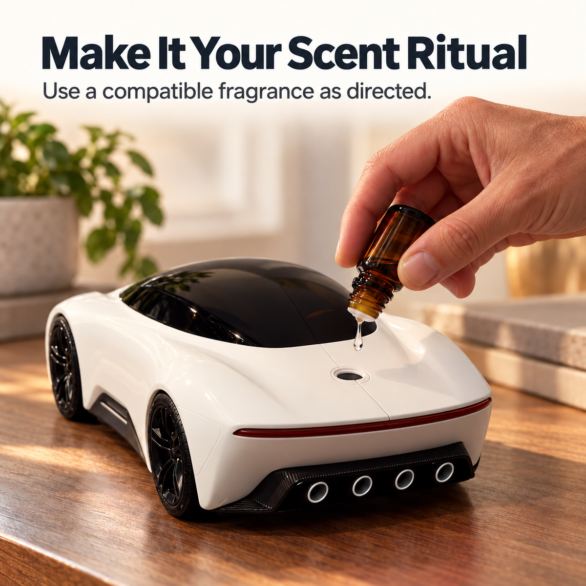 🏁 Sports Car Mist Diffuser – Four Rear Mist Outlets & Red Accent Light