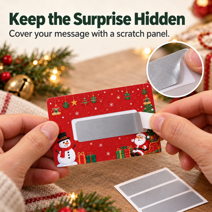 🎄 80-Piece DIY Christmas Scratch-Off Card Set – Write-Your-Own Holiday Surprises