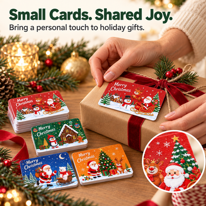 🎄 80-Piece DIY Christmas Scratch-Off Card Set – Write-Your-Own Holiday Surprises