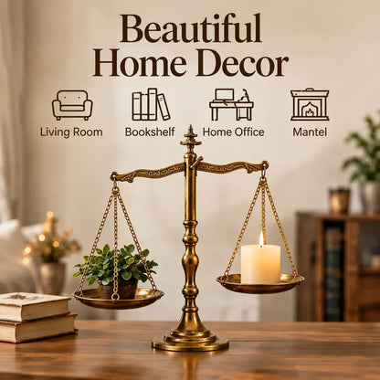 ⚖✨Vintage Brass Balance Scale — Decorative Tabletop Scale for Shelf, Mantel & Desk(📦Buy 2 Free Shipping)