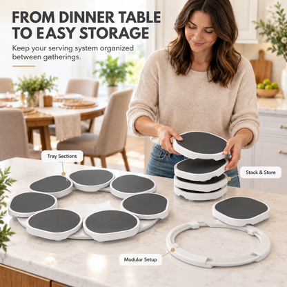 🍽️✨ Share & Spin – Expandable Lazy Susan Turntable for Dining Tables