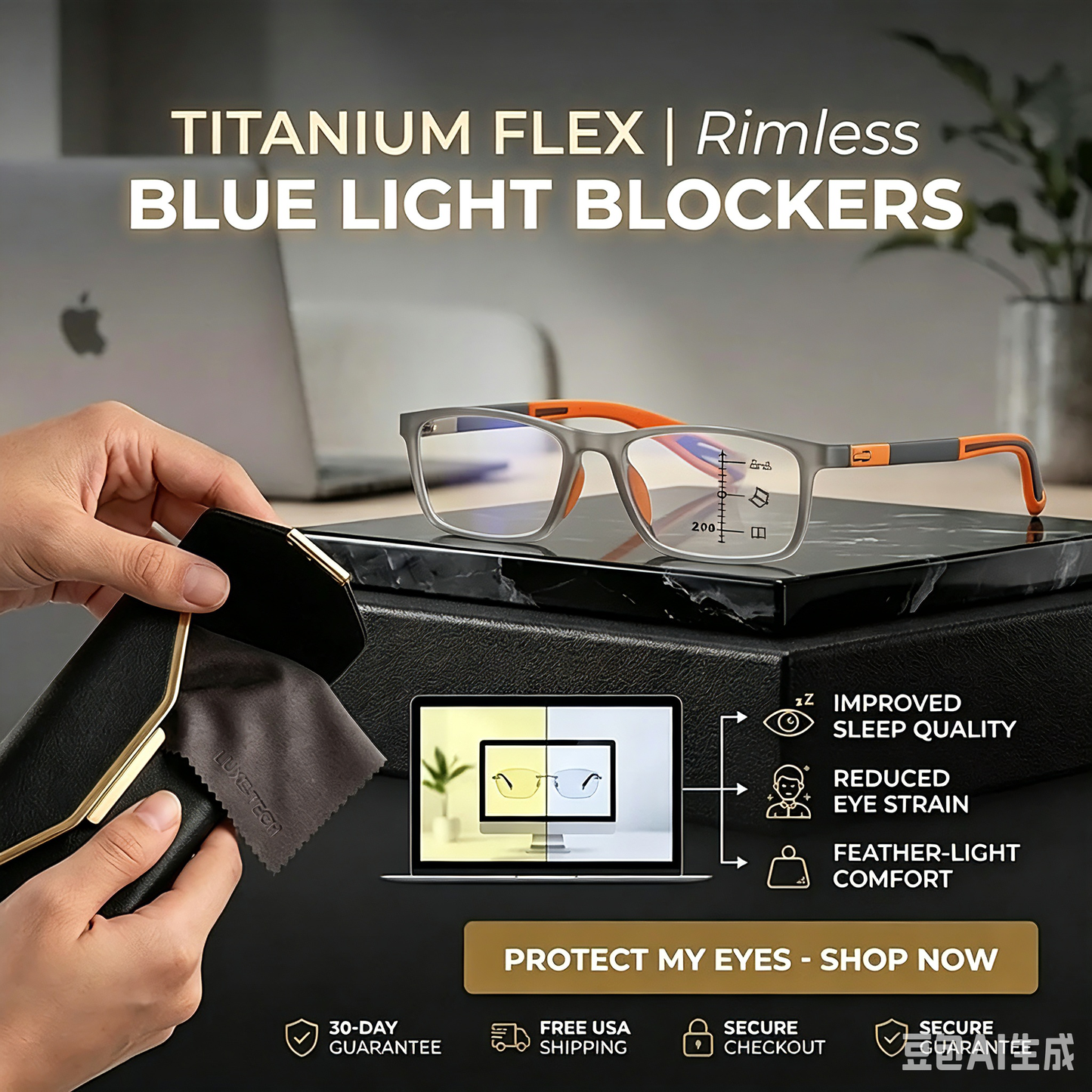 Multifocal Glasses🔥Get Crystal Clear Vision From Phone to Far Away-No More Squinting!
