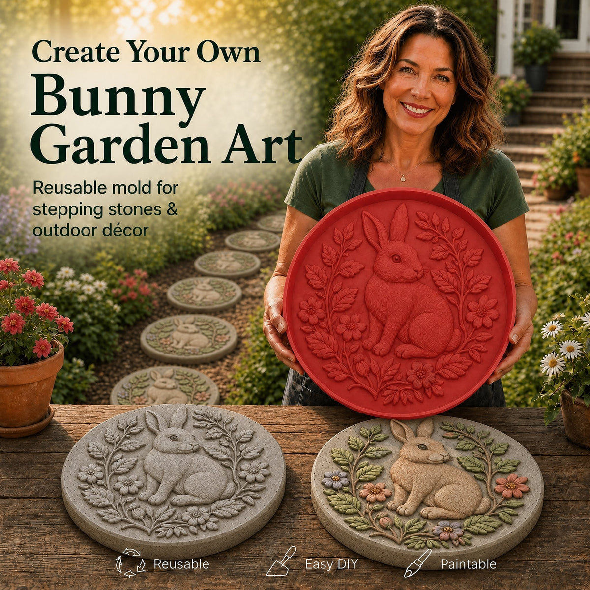 💥 LAST DAY 49% OFF - Reusable Animal-Themed Garden Art Mold – Bring Nature to Life in Your Garden