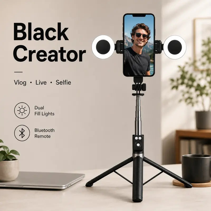 67-Inch Adjustable Portable Retractable Foldable Selfie Stick Tripod
