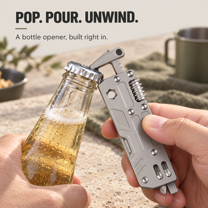 🛠️ Portable Titanium 10-in-One Outdoor Multi-Function Tool
