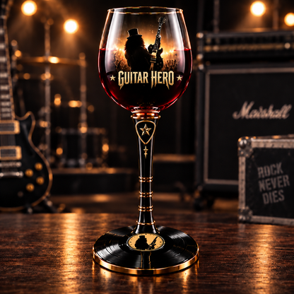🎸 Rock Spirit Guitar Wine Glass – Unique Music Lover Collector Goblet