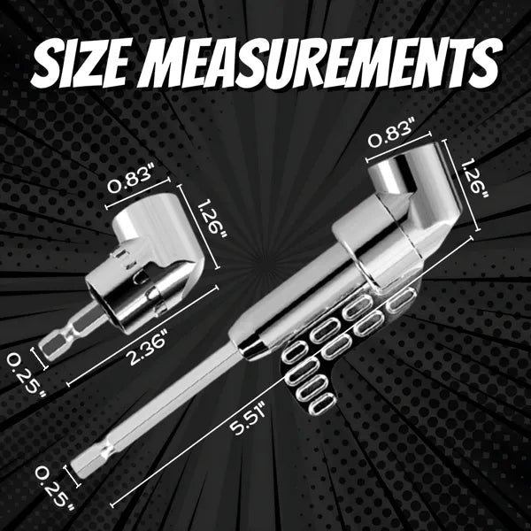 105° Angled Drill Attachment 🔧 – Extended 5.51' Reach Adapter