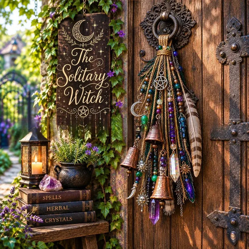 👉 Whimsical Witch Door Bell – Unique Hanging Decor for a Charming Home Entrance