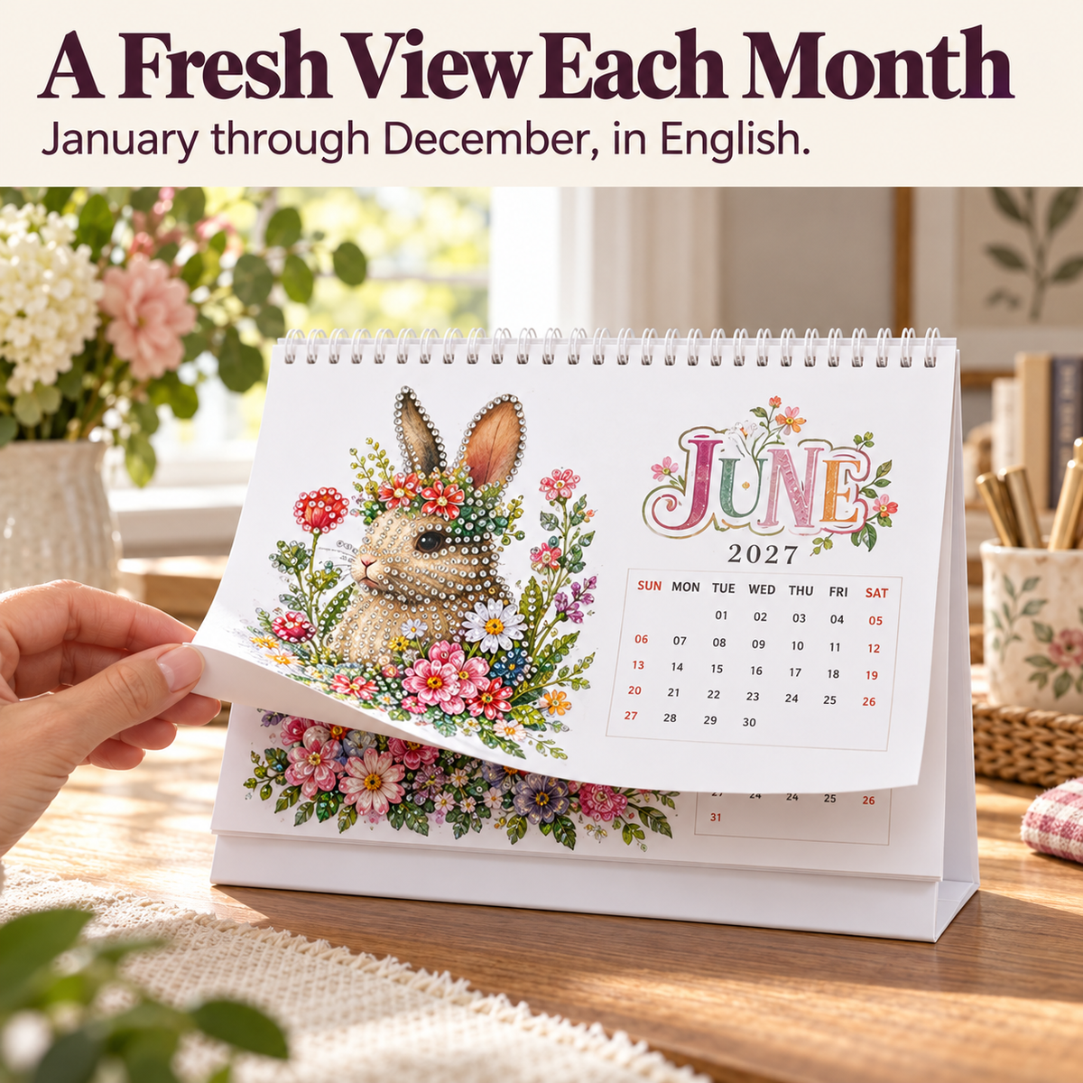2027 Vintage Theme Diamond Calendar Set
