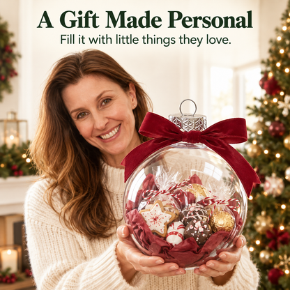 💡 DIY Christmas Bulb Gift Jar – Clear Fillable Ornament for Personalized Holiday Gifts