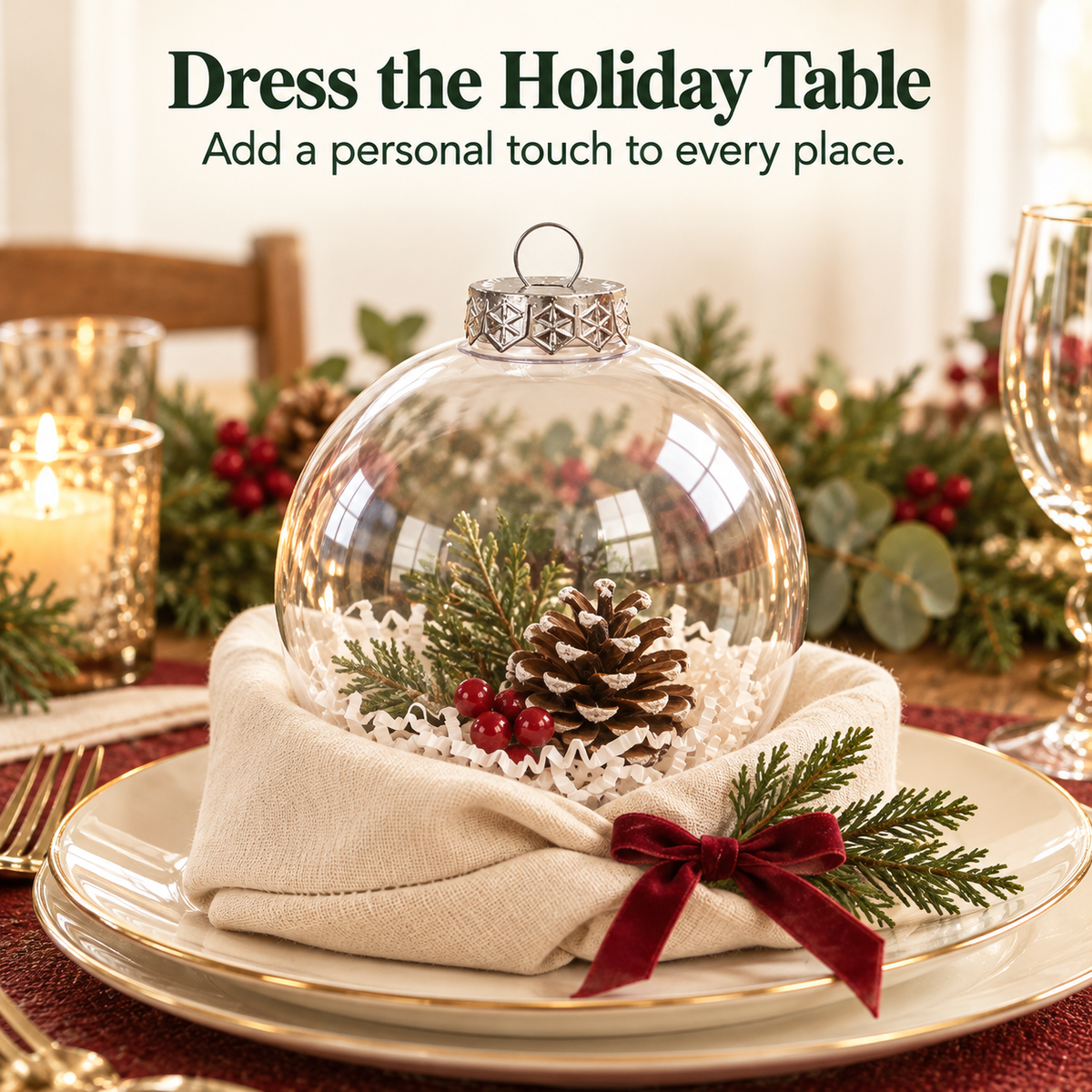🎄 DIY Clear Fillable Ball Ornaments – 7.9″ Personalized Holiday Gifts & Décor