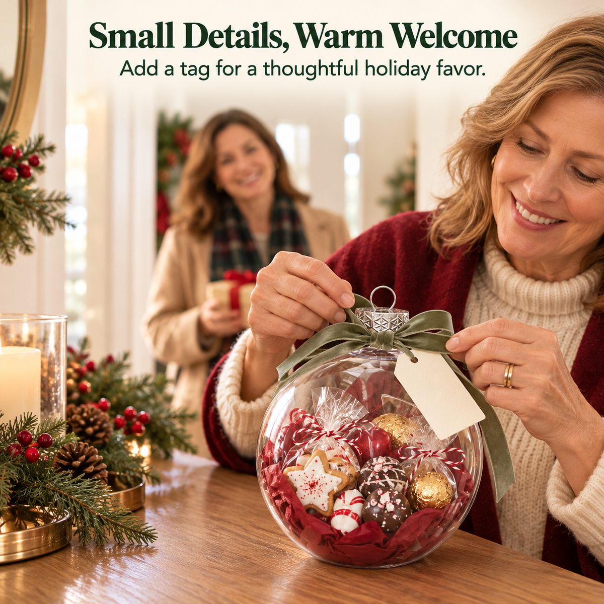 🎄 DIY Clear Fillable Ball Ornaments – 7.9″ Personalized Holiday Gifts & Décor