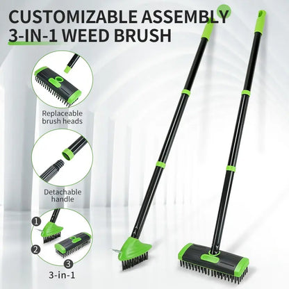 50% OFF! Clear Stubborn Weeds in Seconds — The Ultimate 3-in-1 Weed Brush Set!
